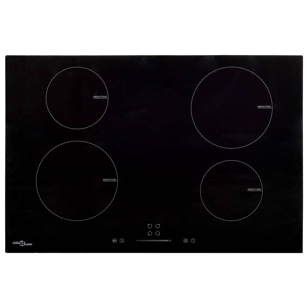 vidaXL Induktionskochfeld mit 4 Platten Touch Control Glas 77cm 7000 W-4