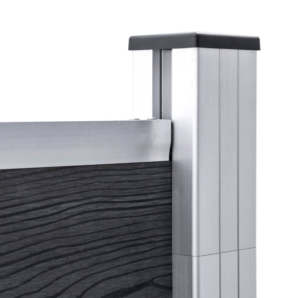 Symbolbild für vidaXL WPC Zaun-Set 4 Quadrate + 1 Schräge 792x186 cm Grau