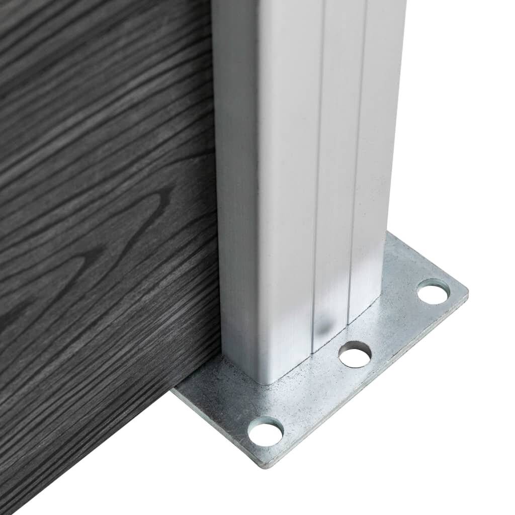 Symbolbild für vidaXL WPC Zaun-Set 4 Quadrate + 1 Schräge 792x186 cm Grau