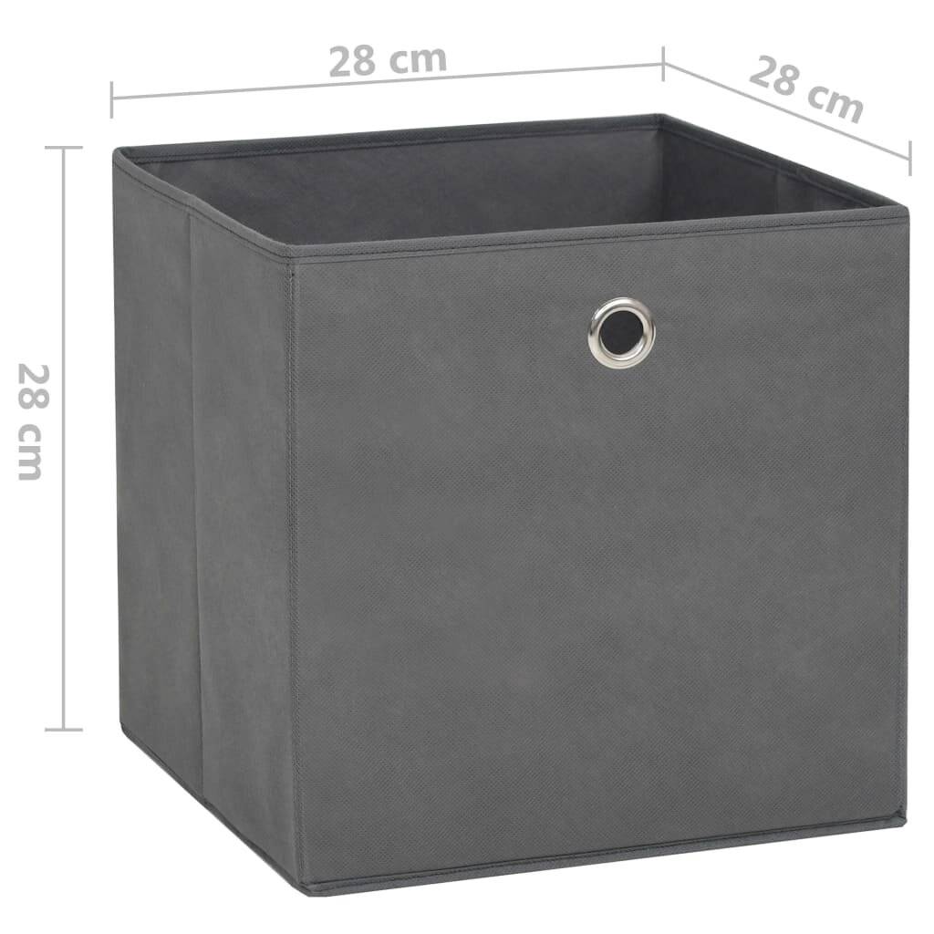 Aufbewahrungsboxen 10 Stk. Vliesstoff 28x28x28 cm Grau-6