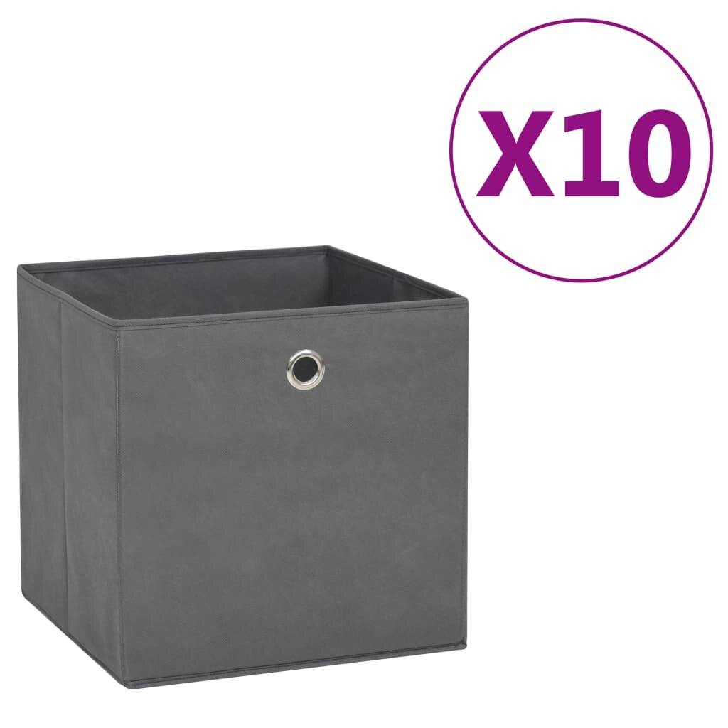 Aufbewahrungsboxen 10 Stk. Vliesstoff 28x28x28 cm Grau-0