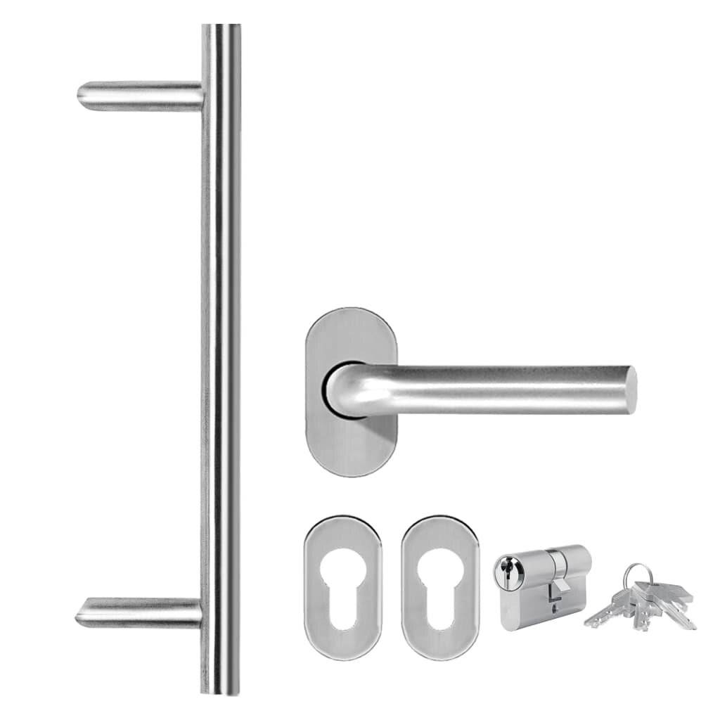 Haustür Aluminium und PVC Anthrazit 100x200 cm-4