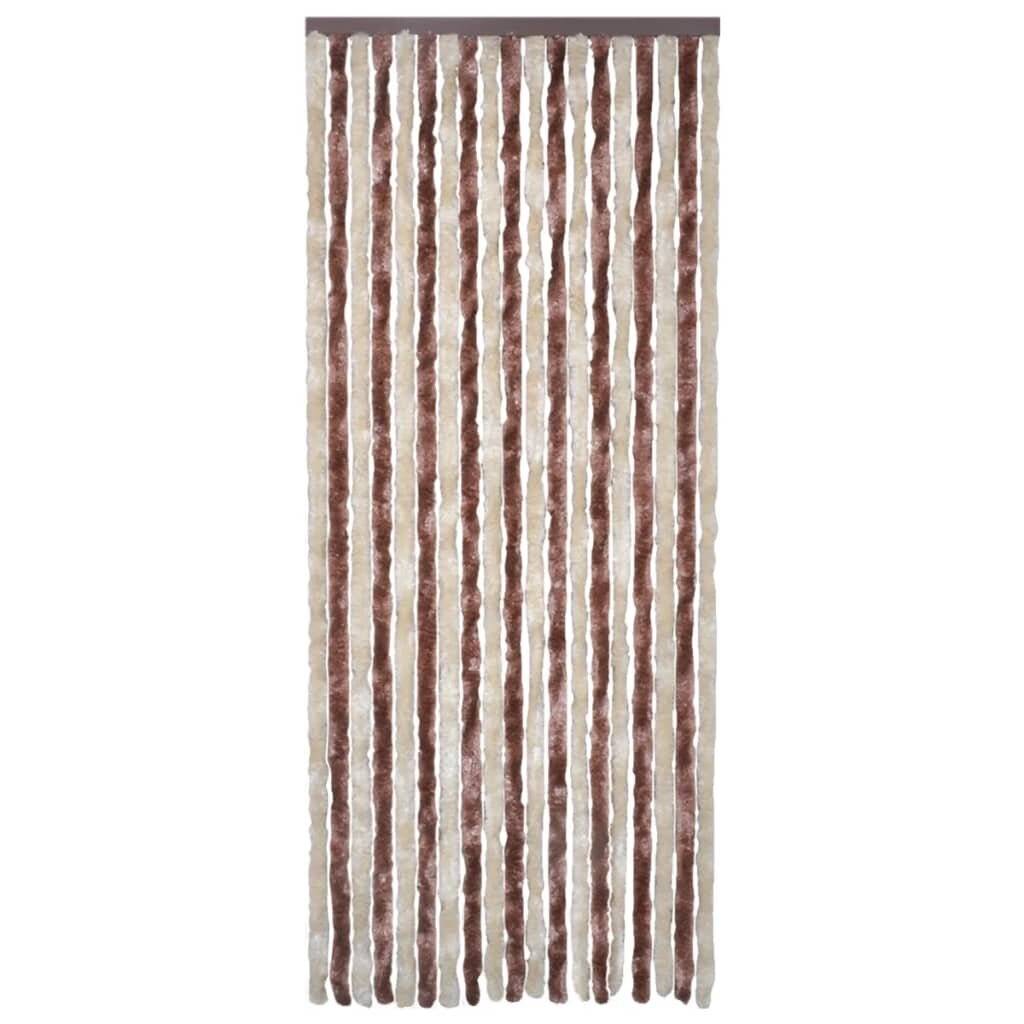 Insektenschutz-Vorhang Beige und Hellbraun 56x200 cm Chenille-1