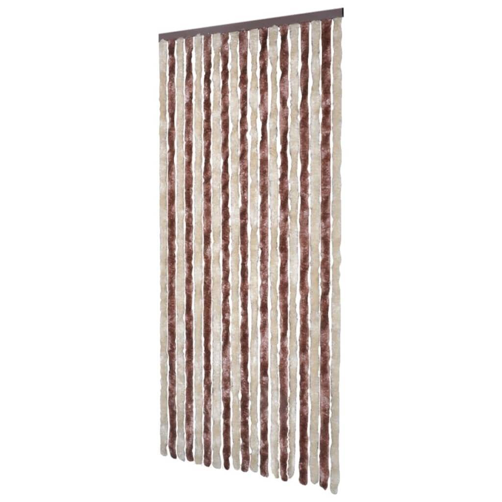 Insektenschutz-Vorhang Beige und Hellbraun 56x200 cm Chenille-3