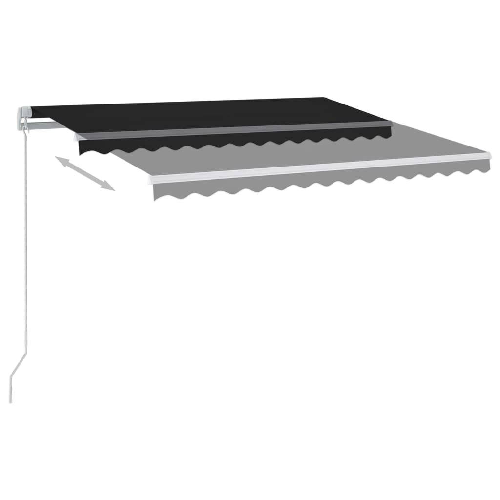 Gelenkarmmarkise Einziehbar mit LED 350x250 cm Anthrazit-1