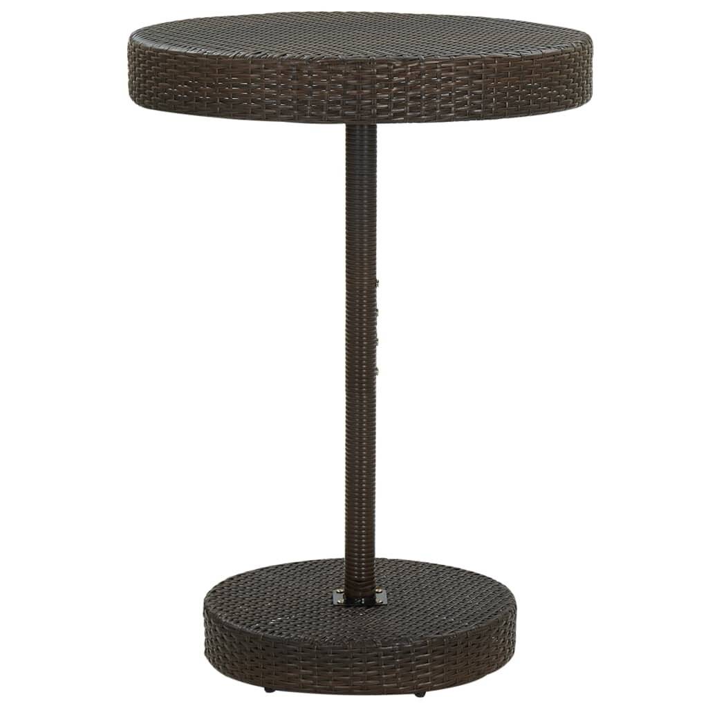 vidaXL Gartentisch Braun 75,5x106 cm Poly Rattan-5