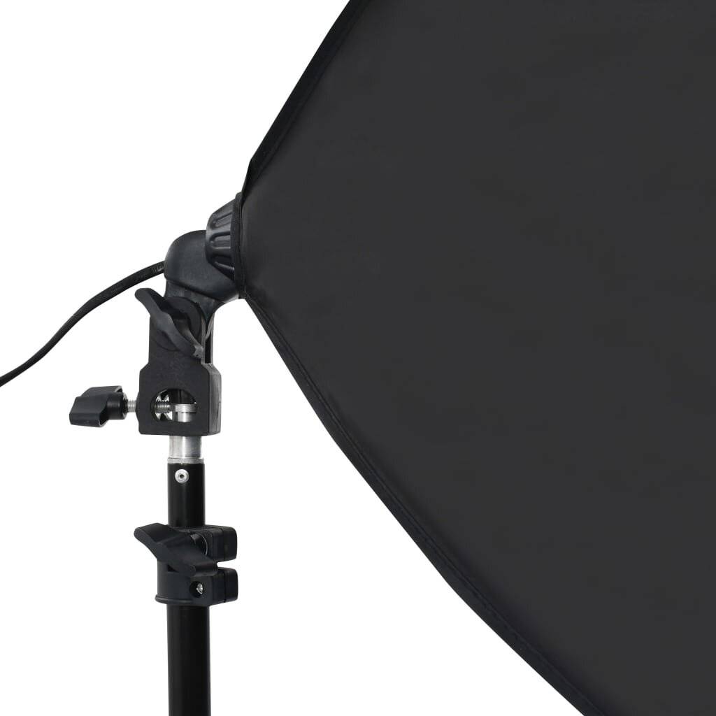 Fotostudio-Set mit Softbox-Leuchten und Hintergrund-5