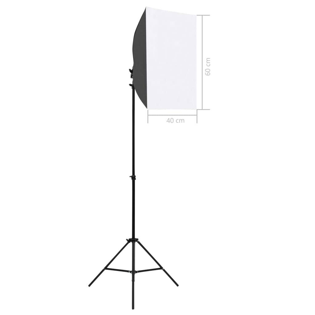Fotostudio-Set mit Softbox-Leuchten und Hintergrund-3