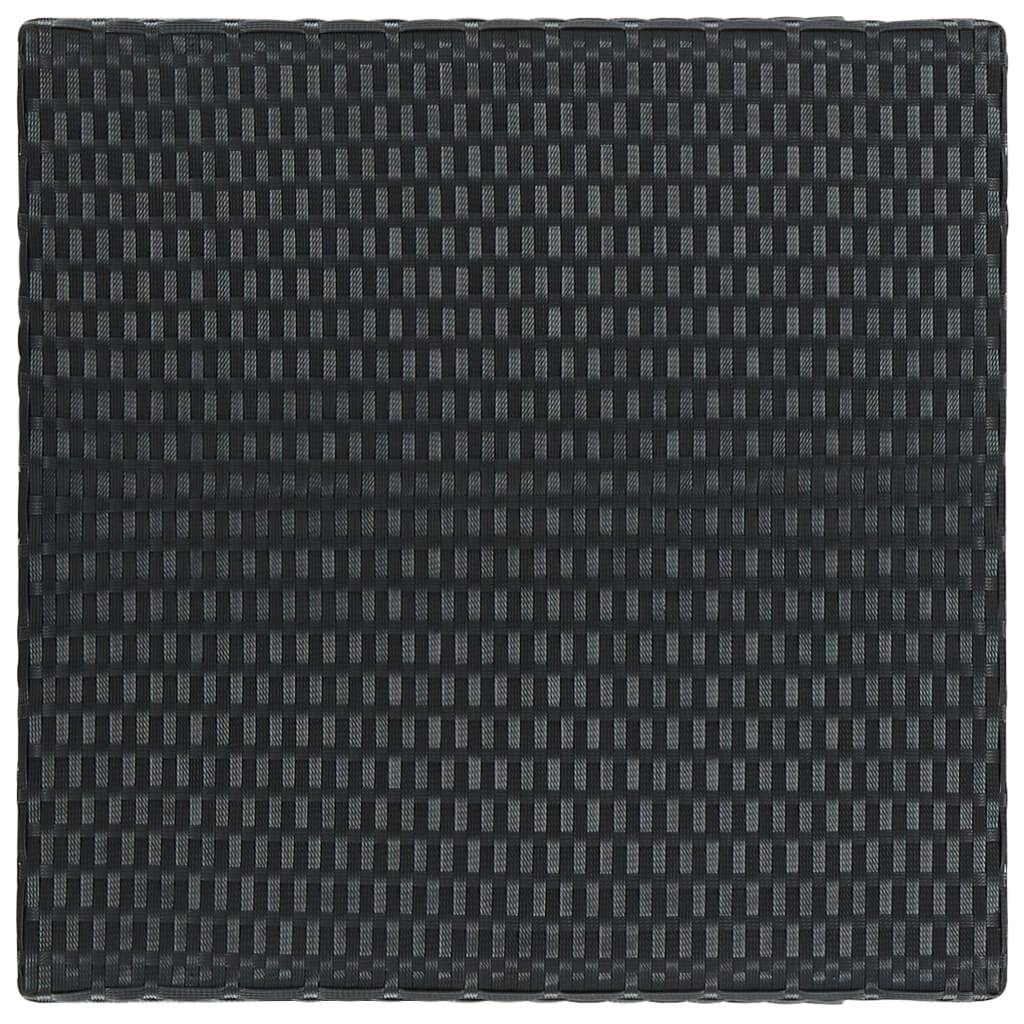 Garten-Bartisch Schwarz 60,5x60,5x110,5 cm Poly Rattan-2