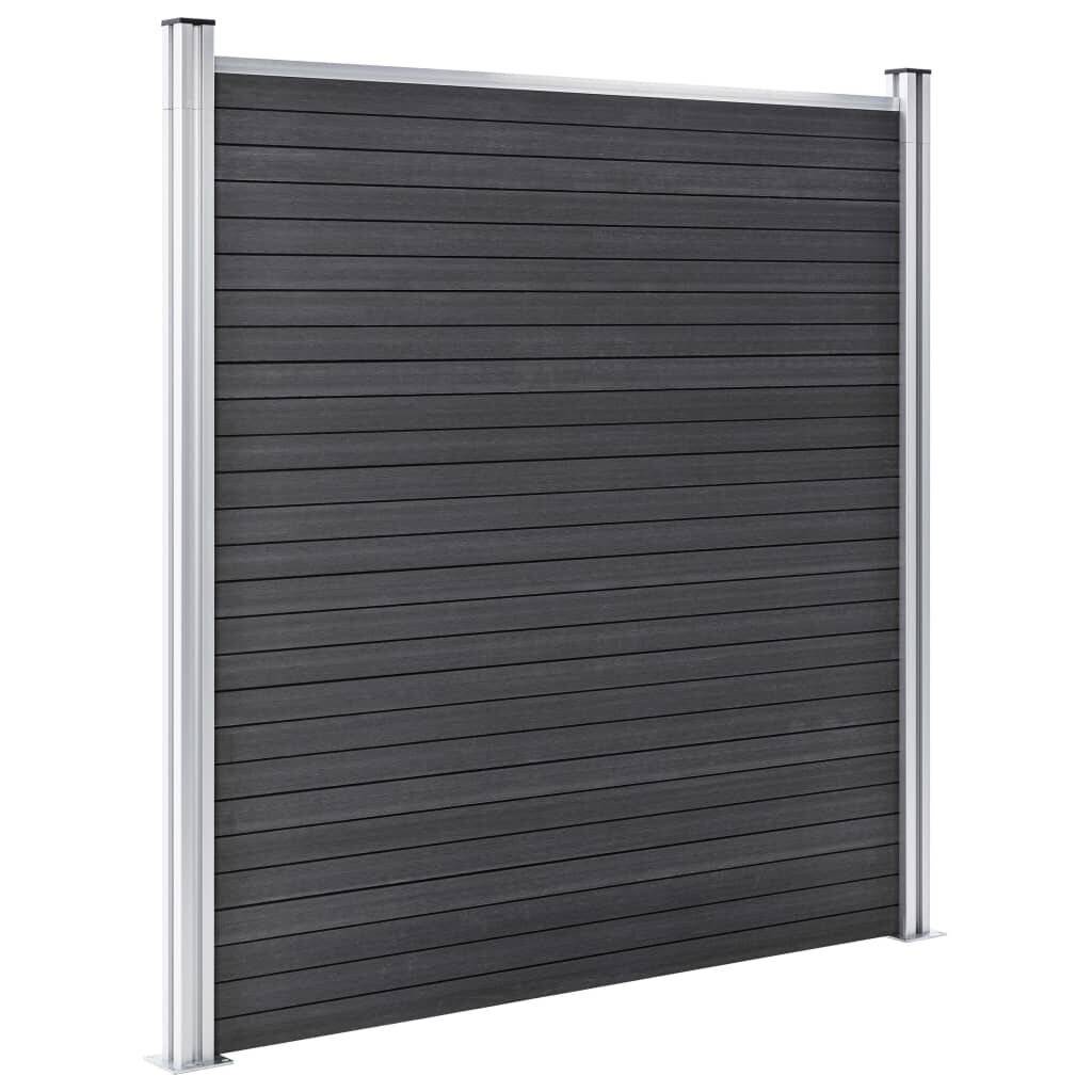 Symbolbild für vidaXL WPC Zaun-Set 1 Quadrat + 1 Schräge 273x186 cm Grau