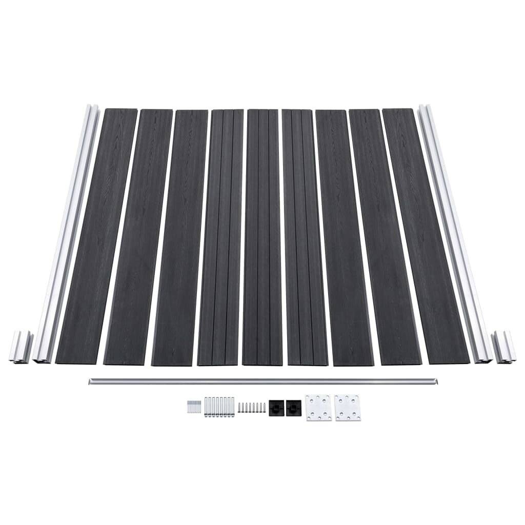 Symbolbild für vidaXL WPC Zaun-Set 1 Quadrat + 1 Schräge 273x186 cm Grau