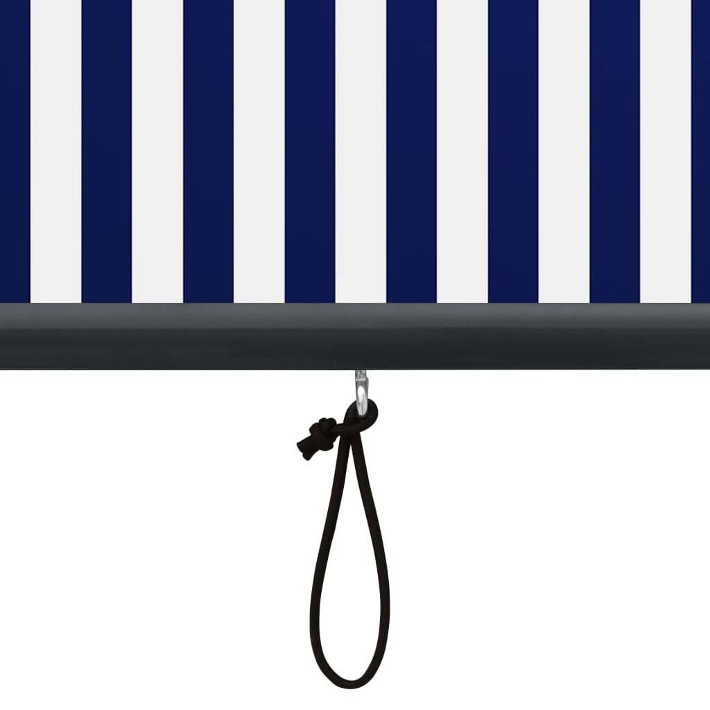 vidaXL Außenrollo 100 x 250 cm Blau und Weiß-6