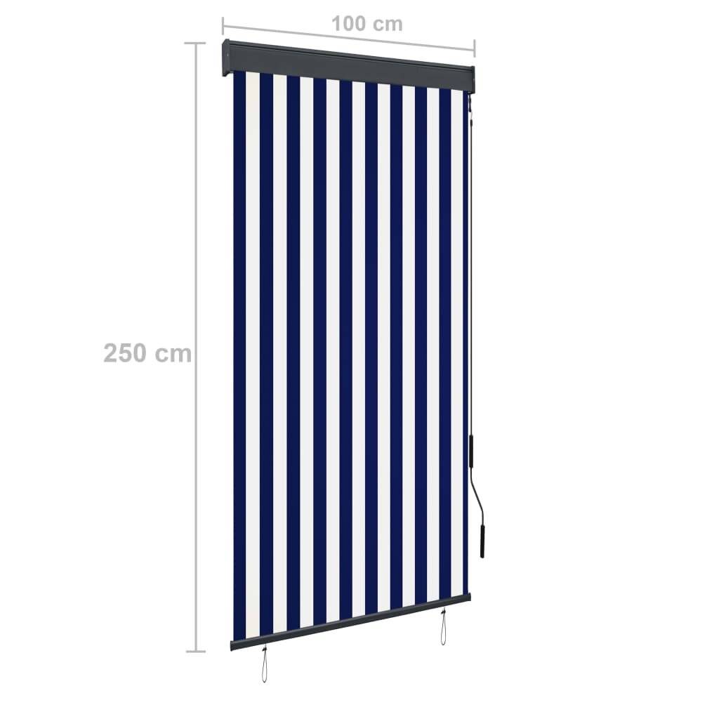 Symbolbild für vidaXL Außenrollo 100 x 250 cm Blau und Weiß