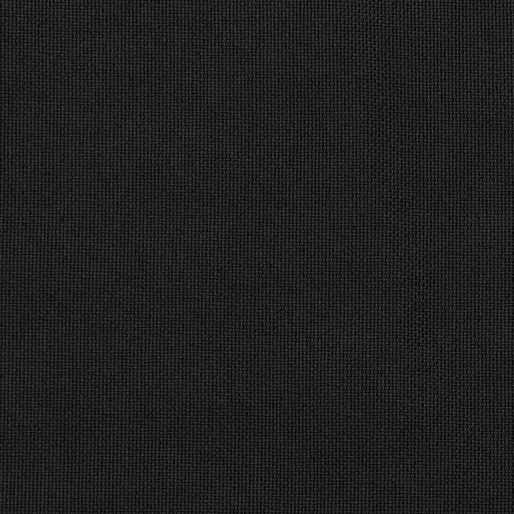 Verdunkelungsvorhänge Haken Leinenoptik 2Stk. Schwarz 140x175cm-2