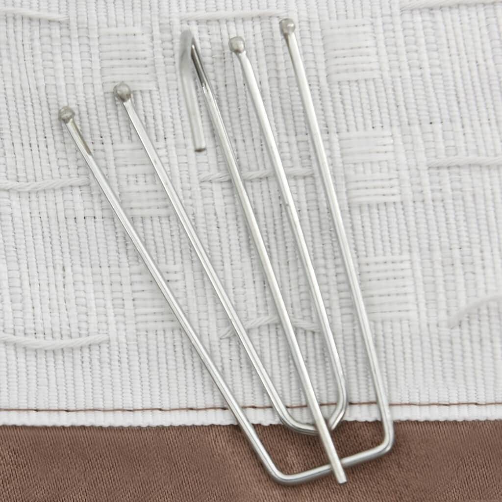 Verdunkelungsvorhänge Haken Leinenoptik 2 Stk. Taupe 140x175 cm-3