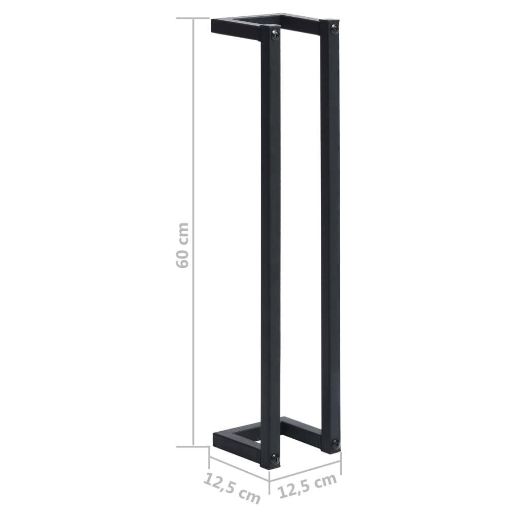 vidaXL Handtuchständer Schwarz 12,5x12,5x60 cm Eisen-6