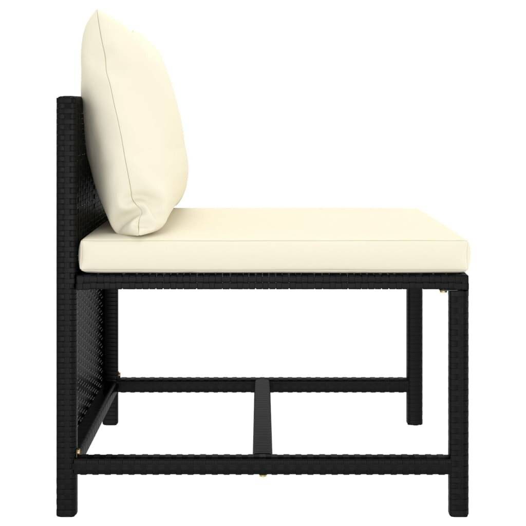 Symbolbild für 8-tlg. Garten-Lounge-Set mit Kissen Poly Rattan Schwarz