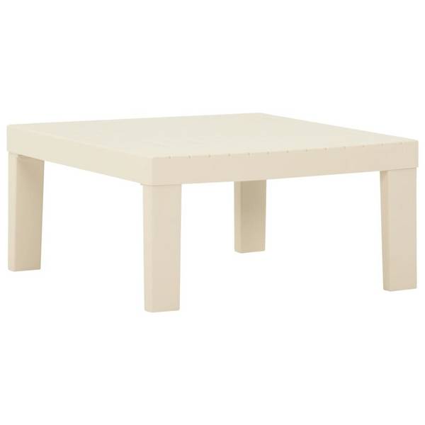 Lounge-Gartentisch Kunststoff Weiß
