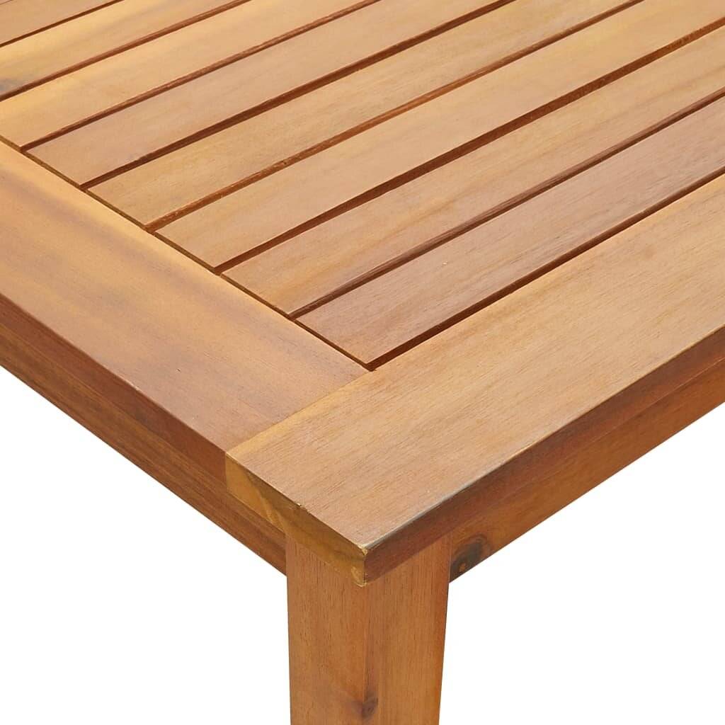 Gartentisch 140x80x74 cm Massivholz Akazie-5