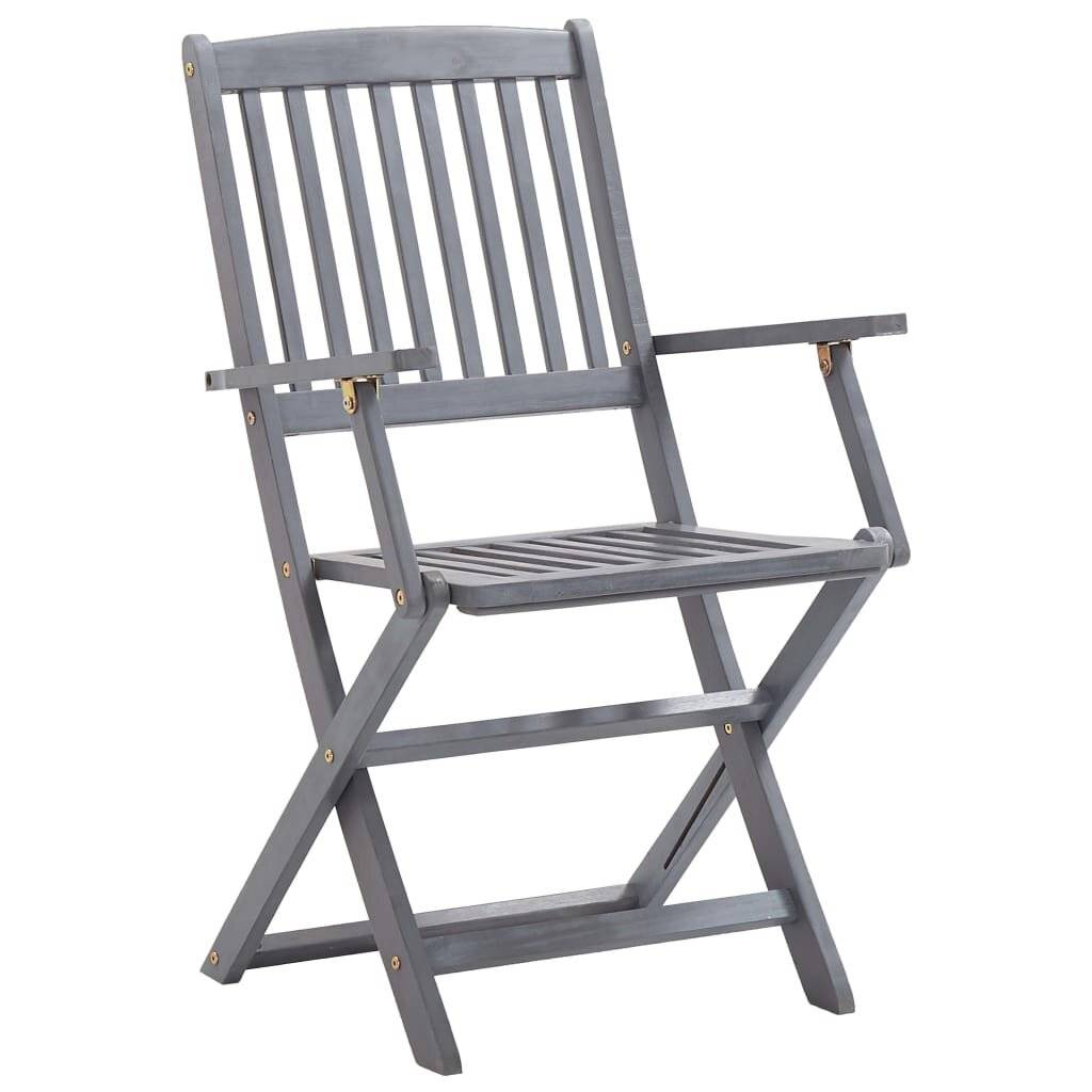 Symbolbild für Klappbare Gartenstühle 4 Stk. mit Sitzkissen Massivholz Akazie