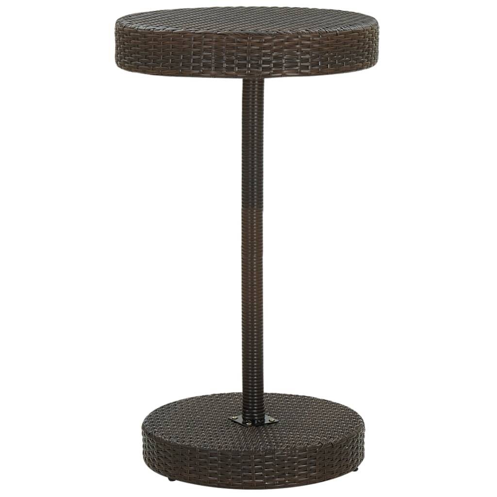 vidaXL Gartentisch Braun 60,5x106 cm Poly Rattan-5