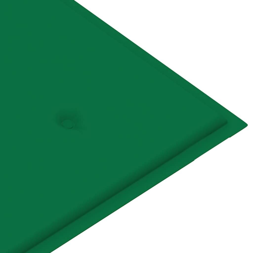 Gartenbank mit Auflage 120 cm Bambus-5