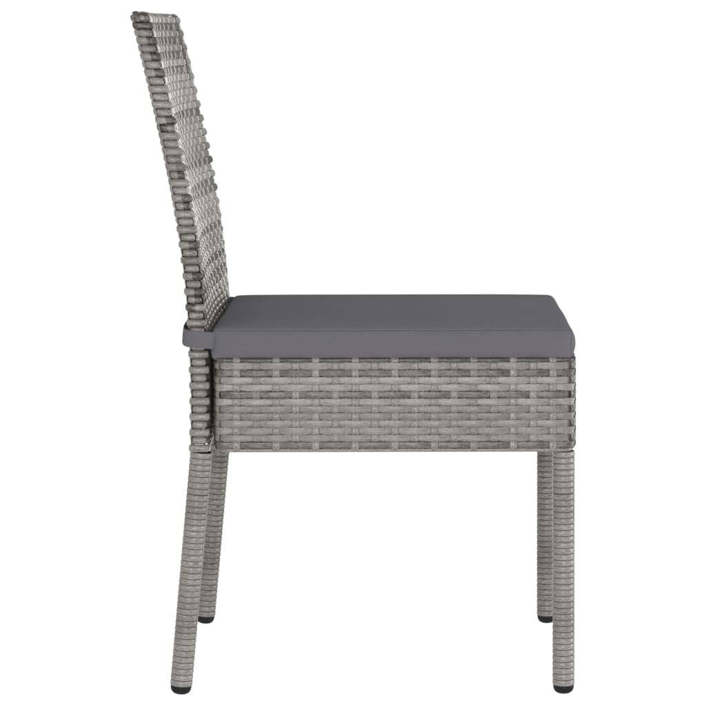 Symbolbild für 7-tlg. Garten-Essgruppe Poly Rattan Grau