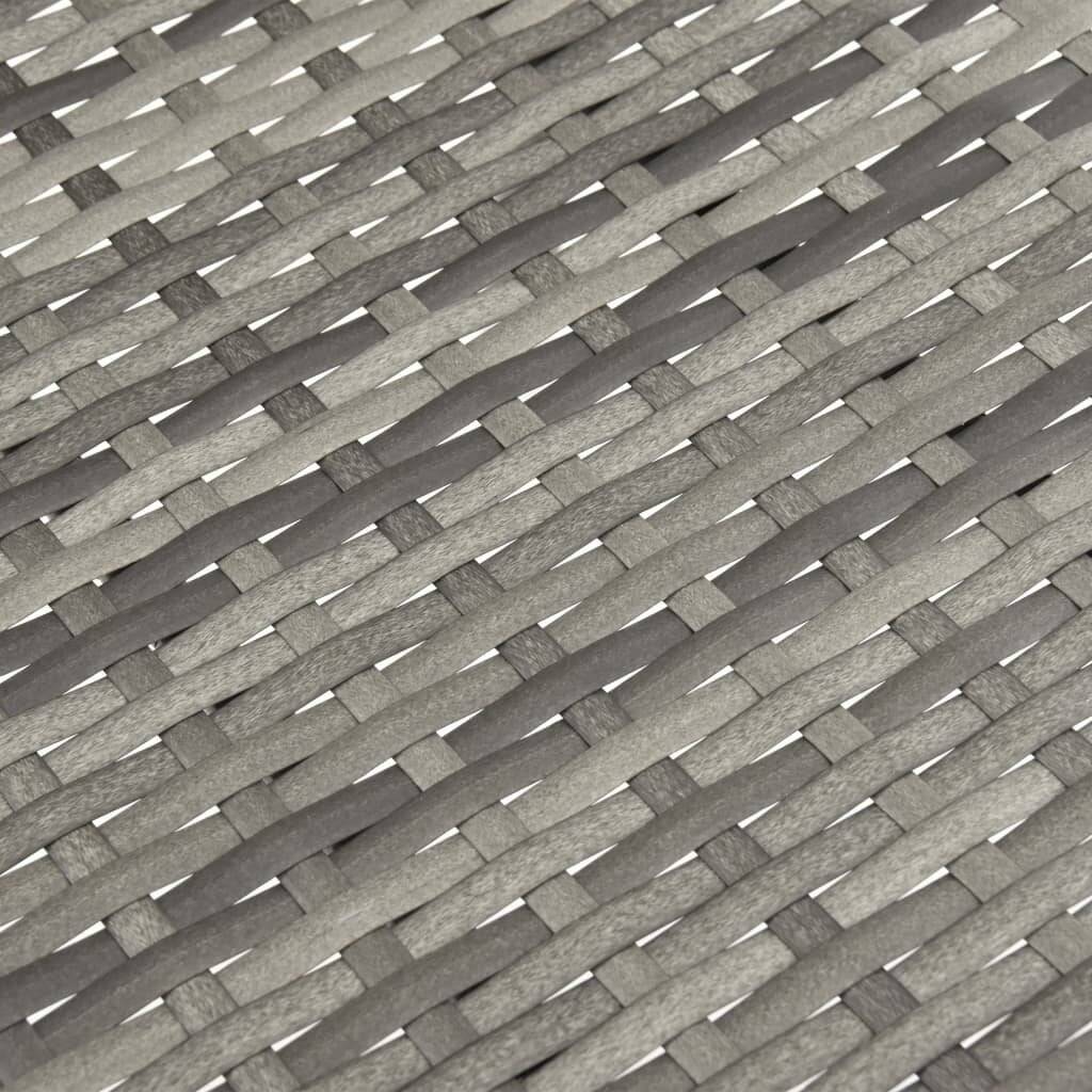 Gartenstühle Stapelbar 6 Stk. Grau Poly Rattan-1