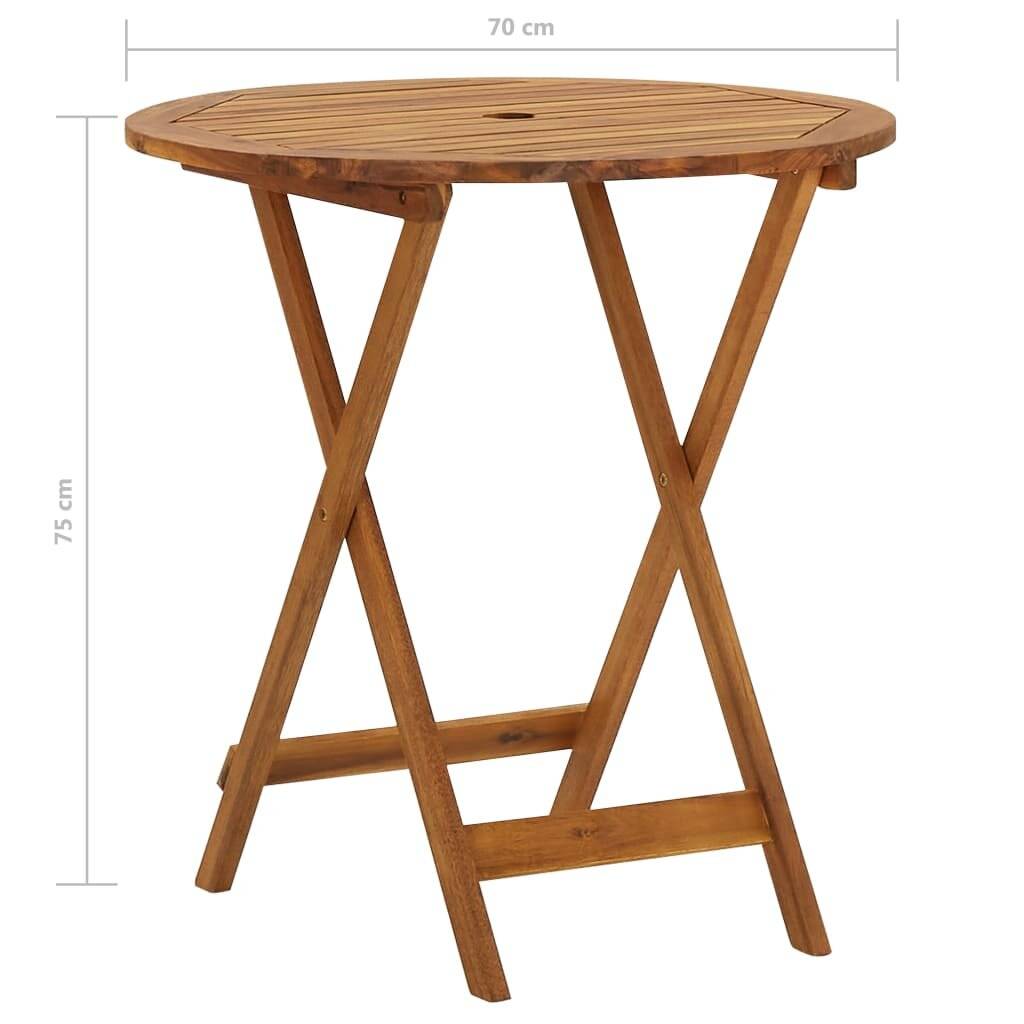 Symbolbild für 3-tlg. Garten-Essgruppe Klappbar Massivholz Akazie