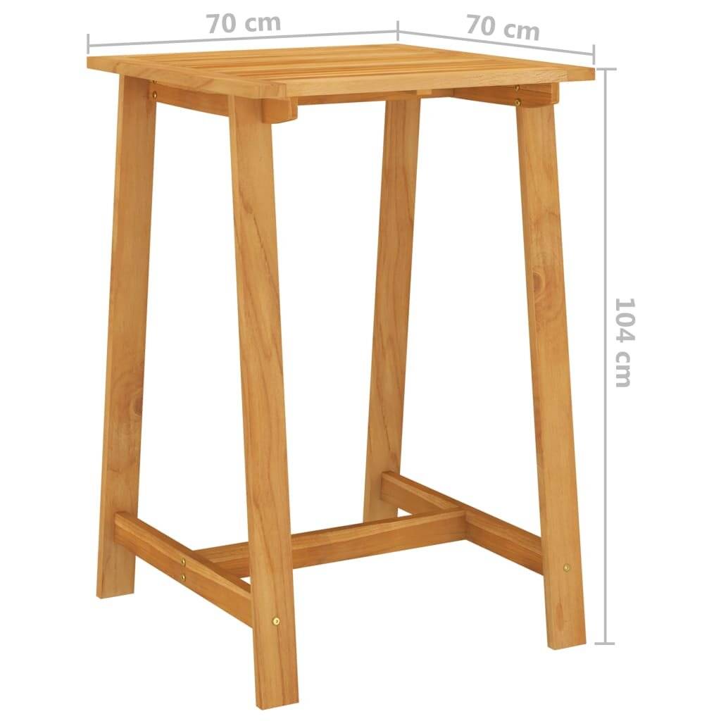 vidaXL Garten-Stehtisch 70x70x104 cm Akazie Massivholz-5