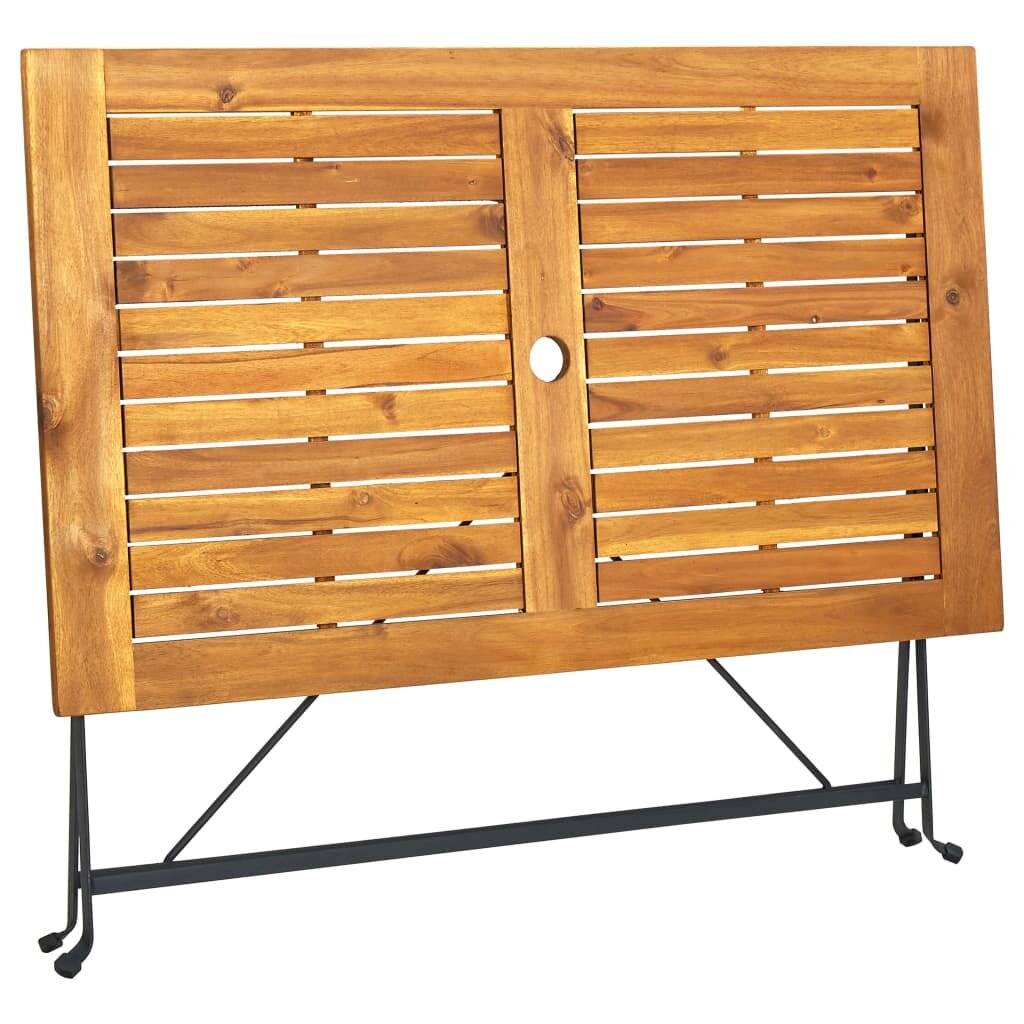 Klappbarer Gartentisch 120x70x74 cm Massivholz Akazie-3