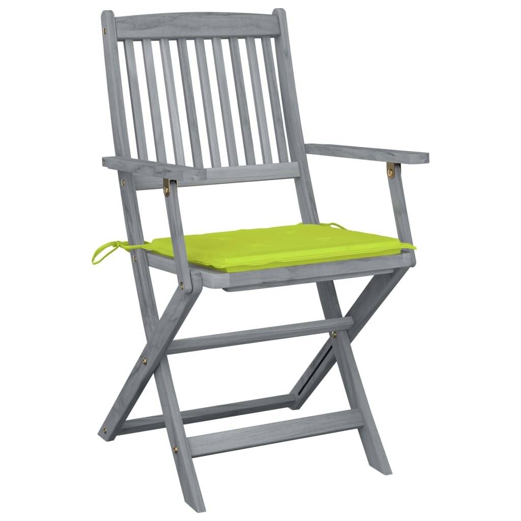 Symbolbild für Klappbare Gartenstühle 6 Stk. mit Sitzkissen Massivholz Akazie