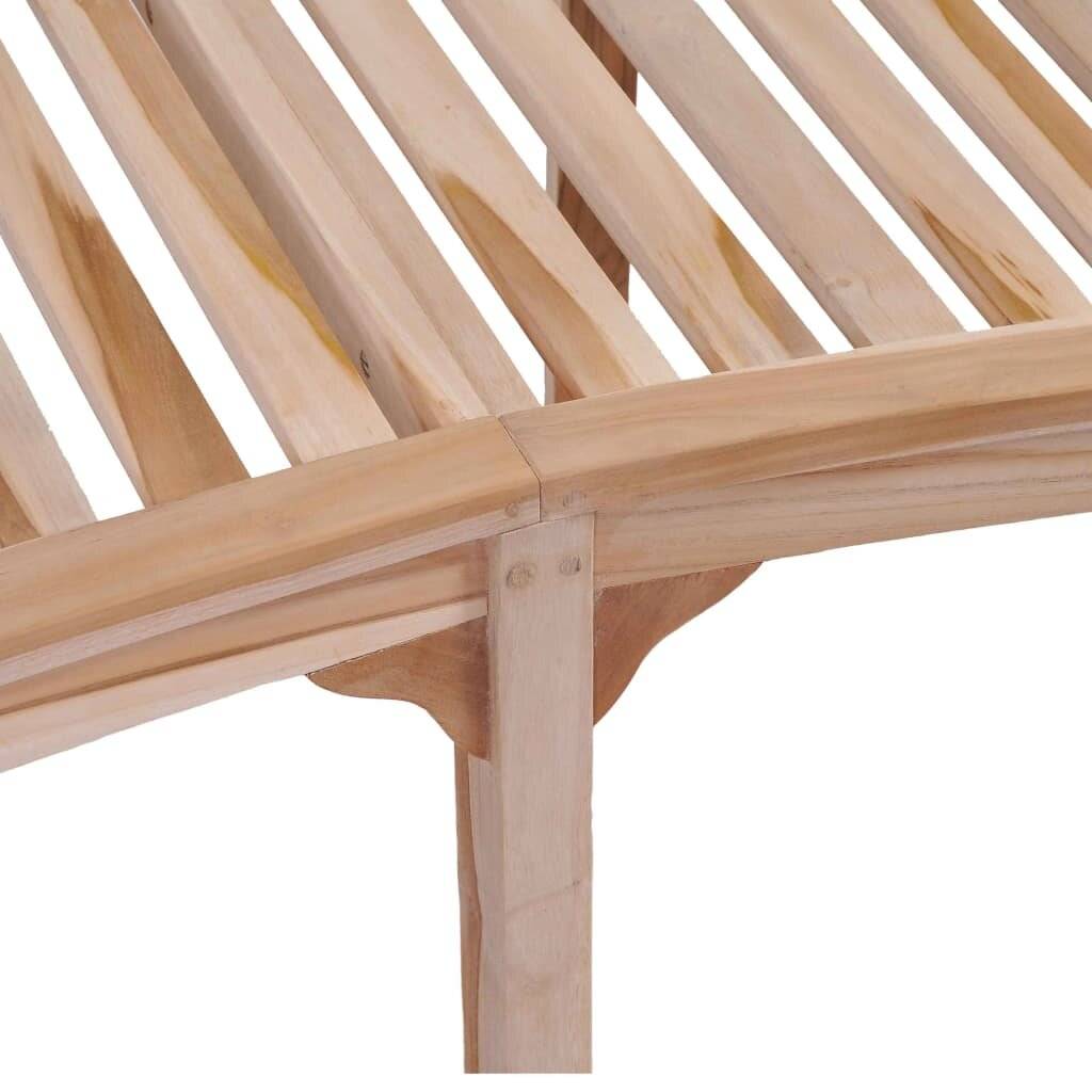 vidaXL Bananenbank 200 cm Massivholz Teak-5