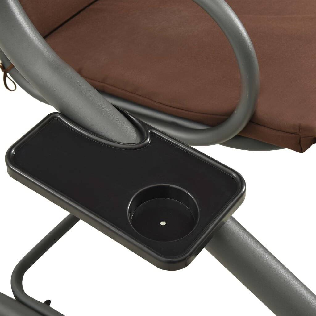 vidaXL Hollywoodschaukel mit Sonnendach Kaffeebraun-6