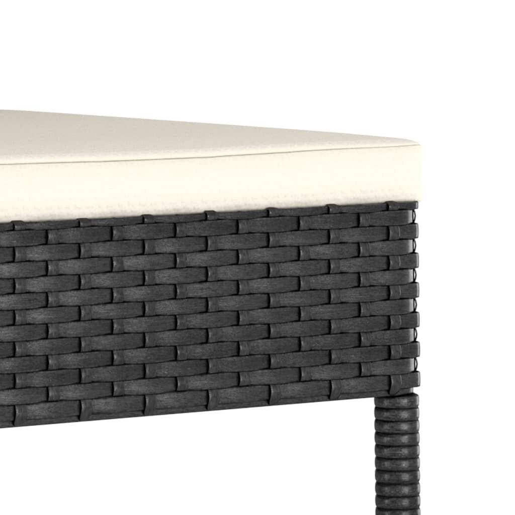 Garten-Essstühle 2 Stk. Poly Rattan Schwarz-4