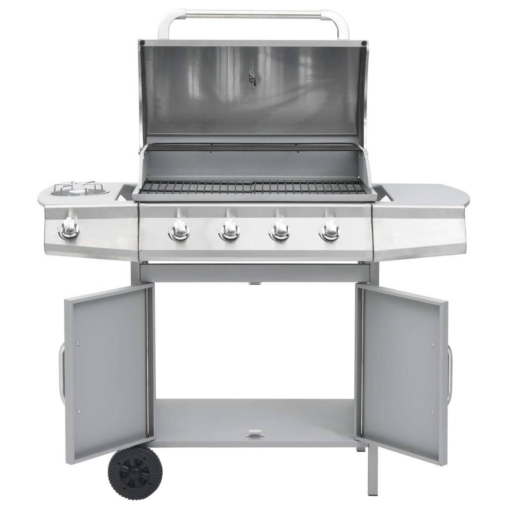 Symbolbild für vidaXL Gasgrill 4+1 Flammen Silbern Edelstahl