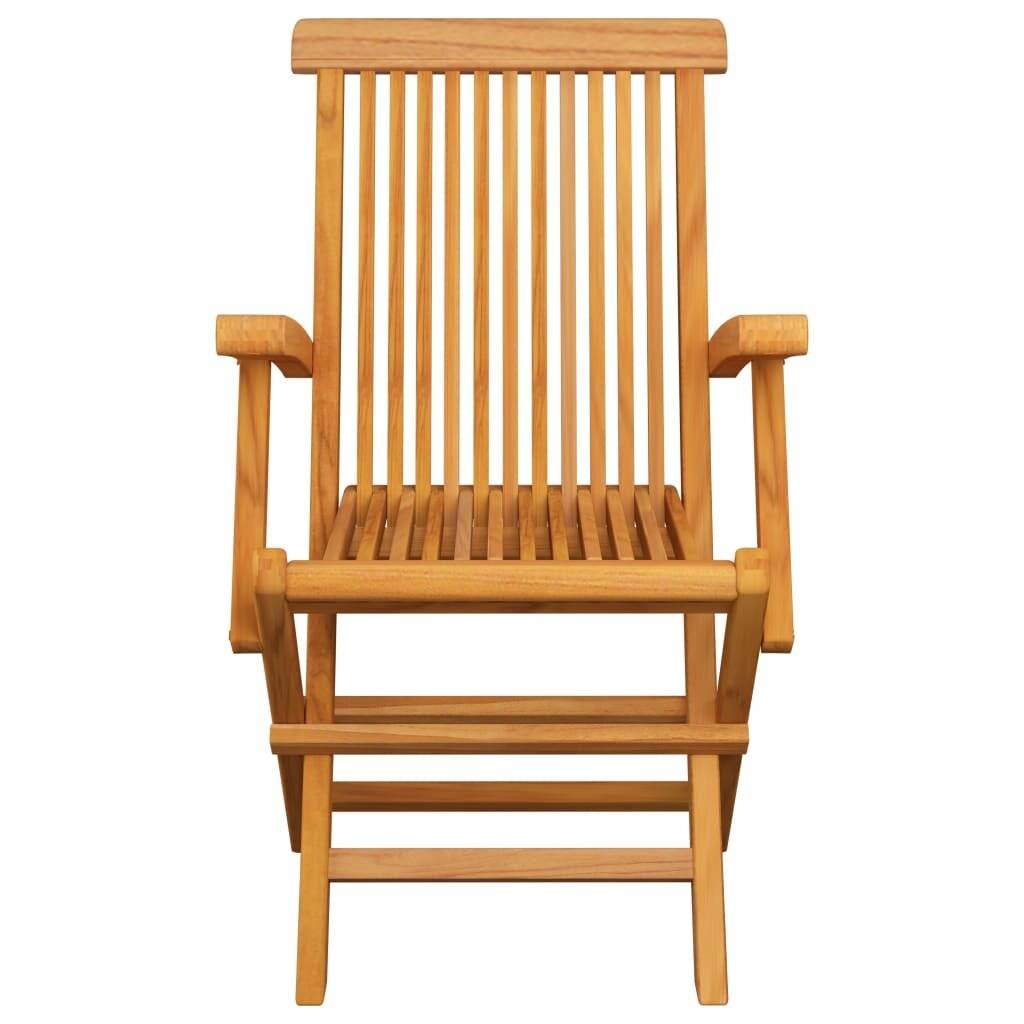Gartenstühle 3 Stk. Massivholz Teak-2