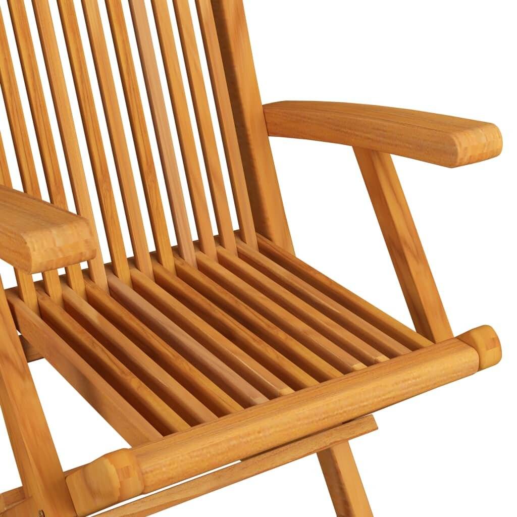 Gartenstühle 3 Stk. Massivholz Teak-3