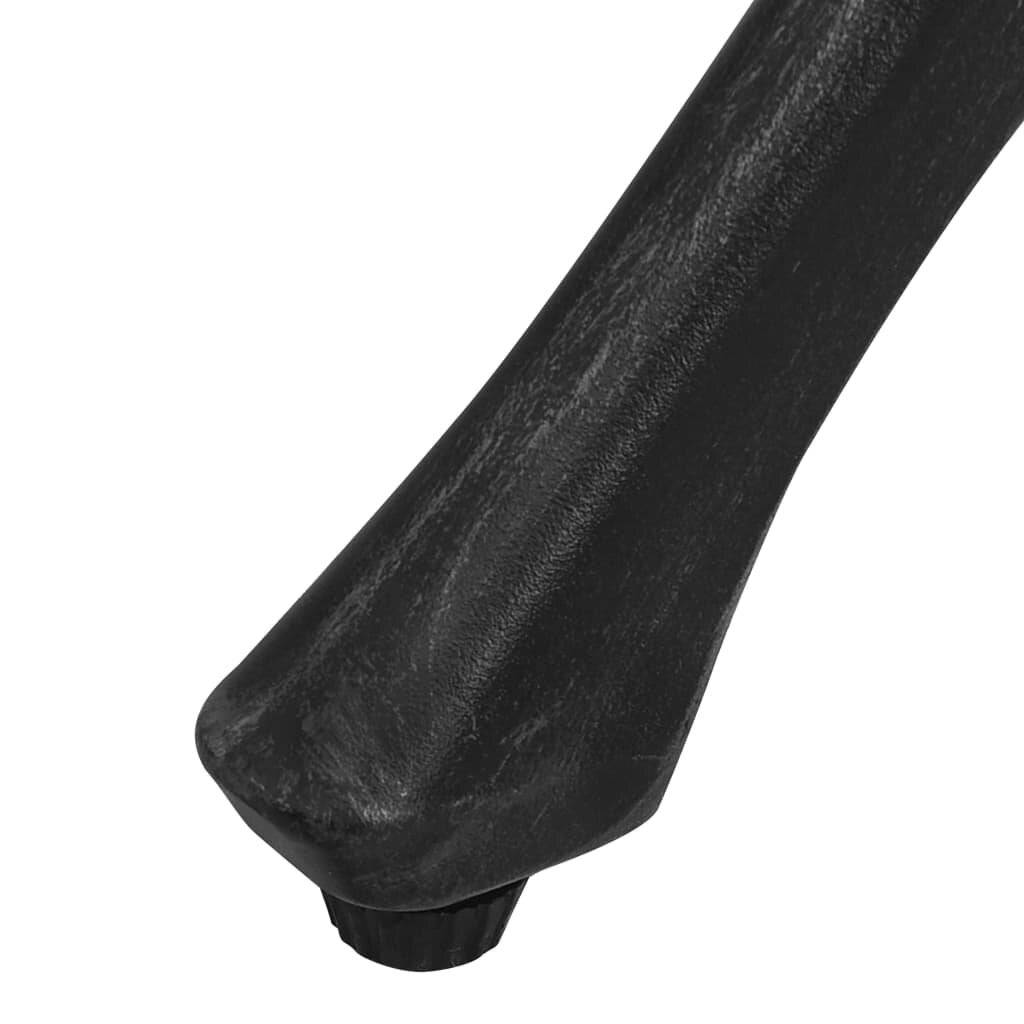 Gartentisch Schwarz 78x78x72 cm Aluminiumguss-4