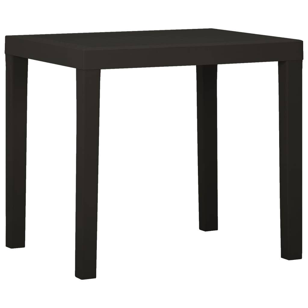 vidaXL Gartentisch Anthrazit 79x65x72 cm Kunststoff-5