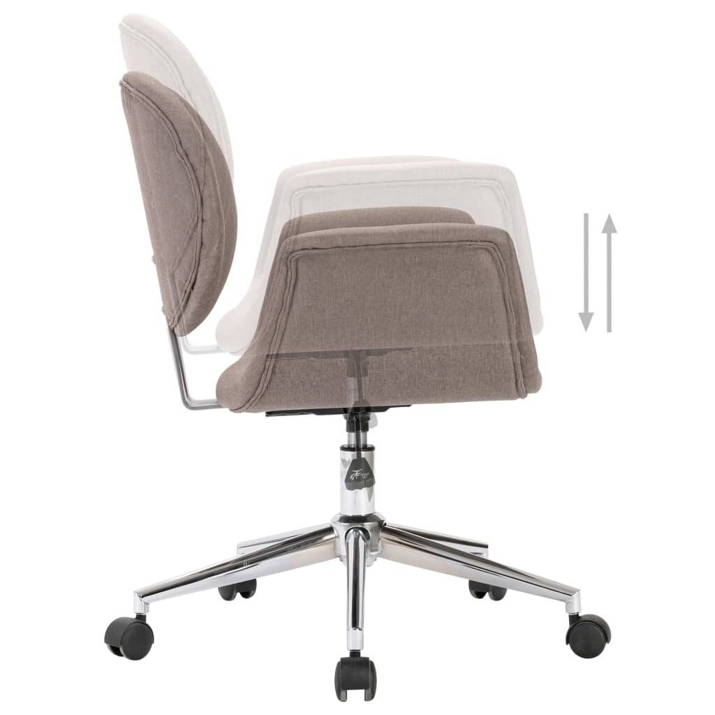 vidaXL Drehbarer Bürostuhl Taupe Stoff-5