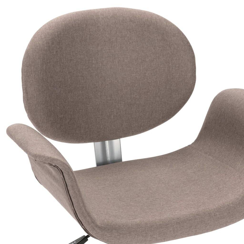 vidaXL Drehbarer Bürostuhl Taupe Stoff-6