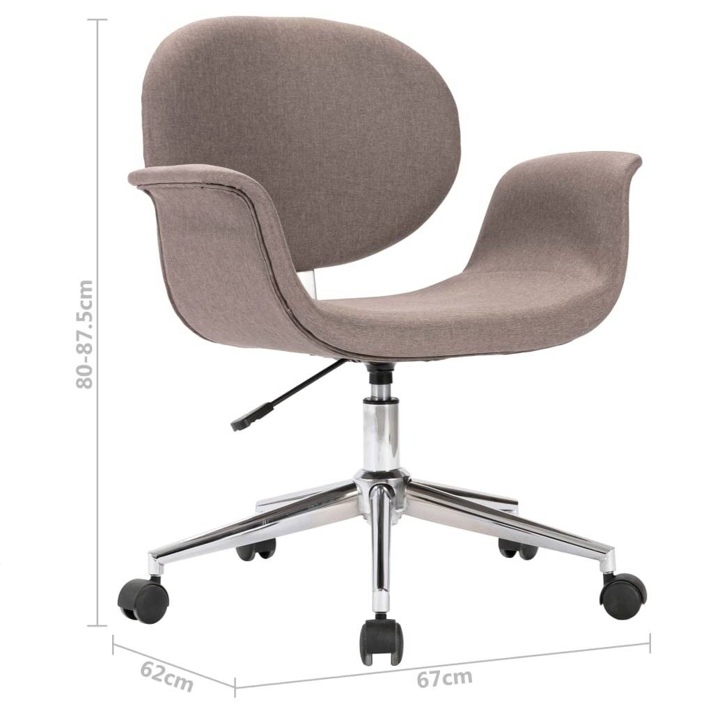 Symbolbild für vidaXL Drehbarer Bürostuhl Taupe Stoff