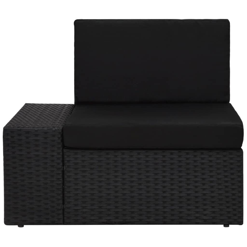 5-tlg. Garten-Lounge-Set Poly Rattan Schwarz-5