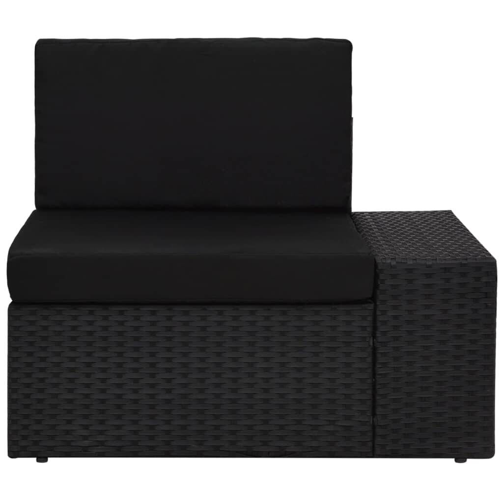 Symbolbild für 5-tlg. Garten-Lounge-Set Poly Rattan Schwarz