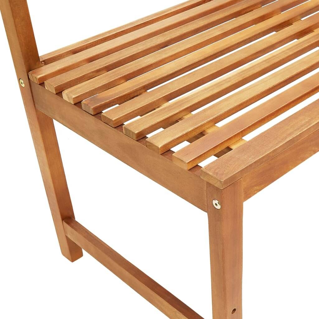 vidaXL Garten-Eckbank 140 cm Massivholz Akazie-6