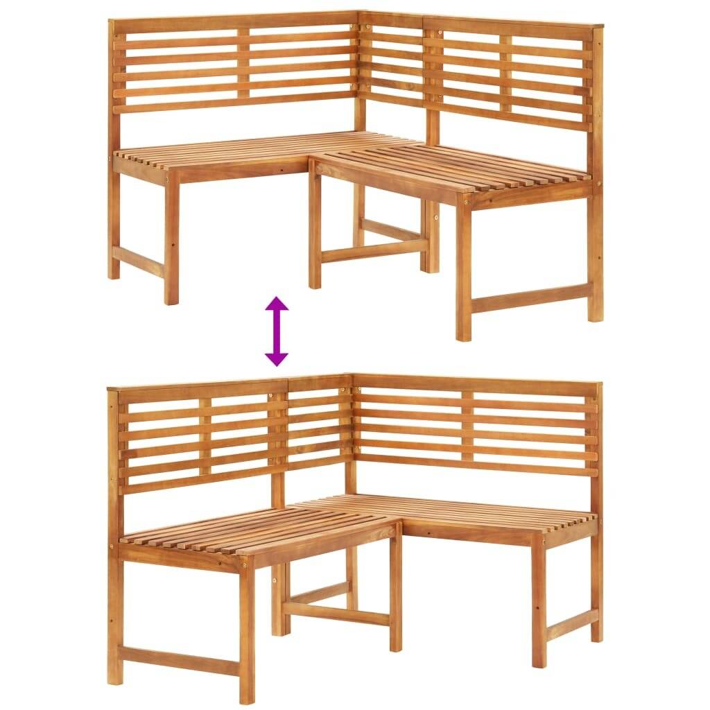 Symbolbild für vidaXL Garten-Eckbank 140 cm Massivholz Akazie
