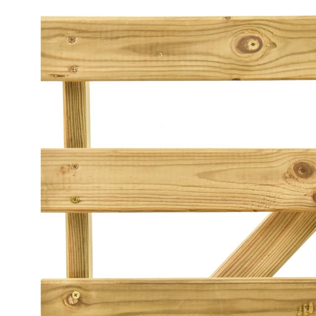 vidaXL Gartenbank 120 cm Kiefernholz Imprägniert-5
