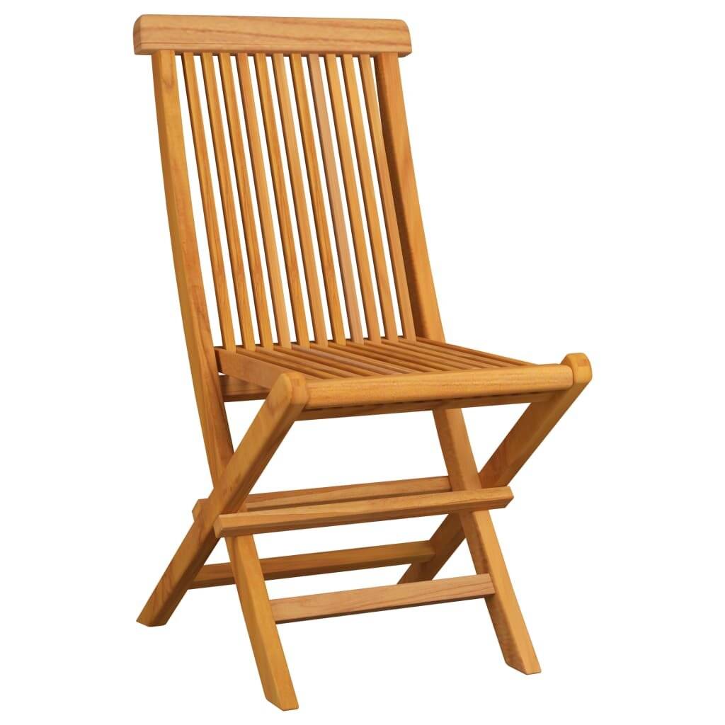 Gartenstühle mit Beige Kissen 6 Stk. Massivholz Teak-1