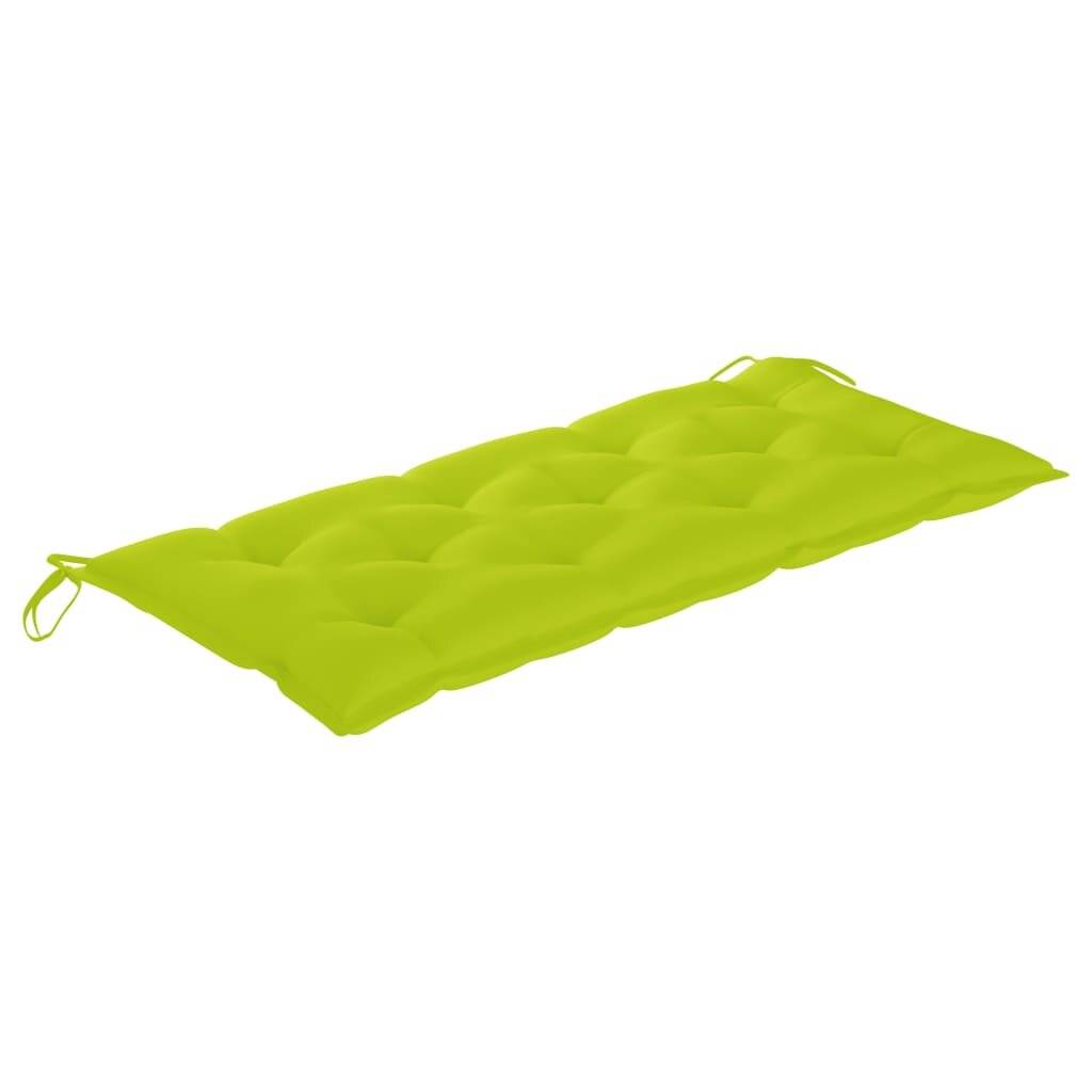 Klappbare Gartenbank mit Auflage 118 cm Bambus-1